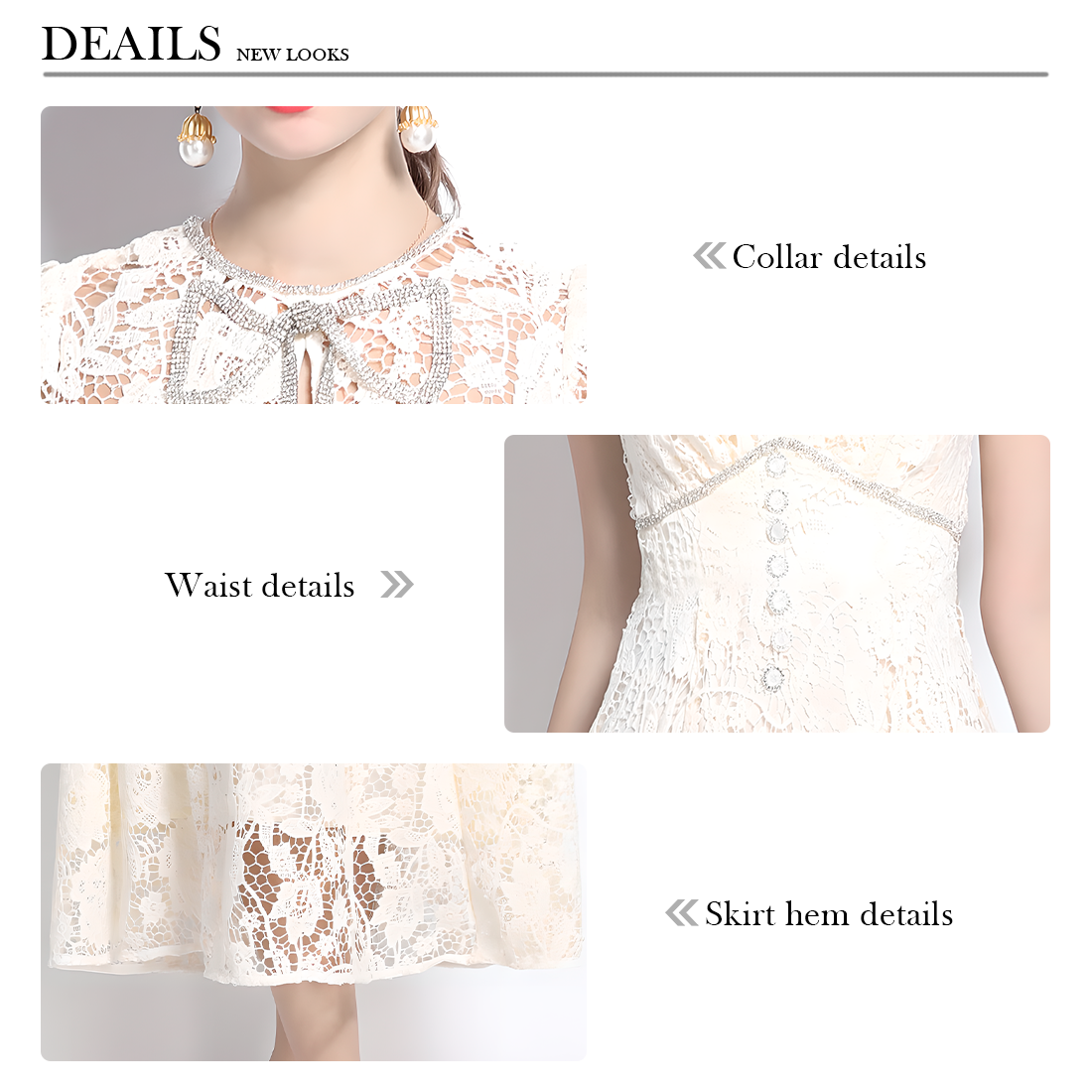 Vintage Lace Dress - Elegant and Feminine