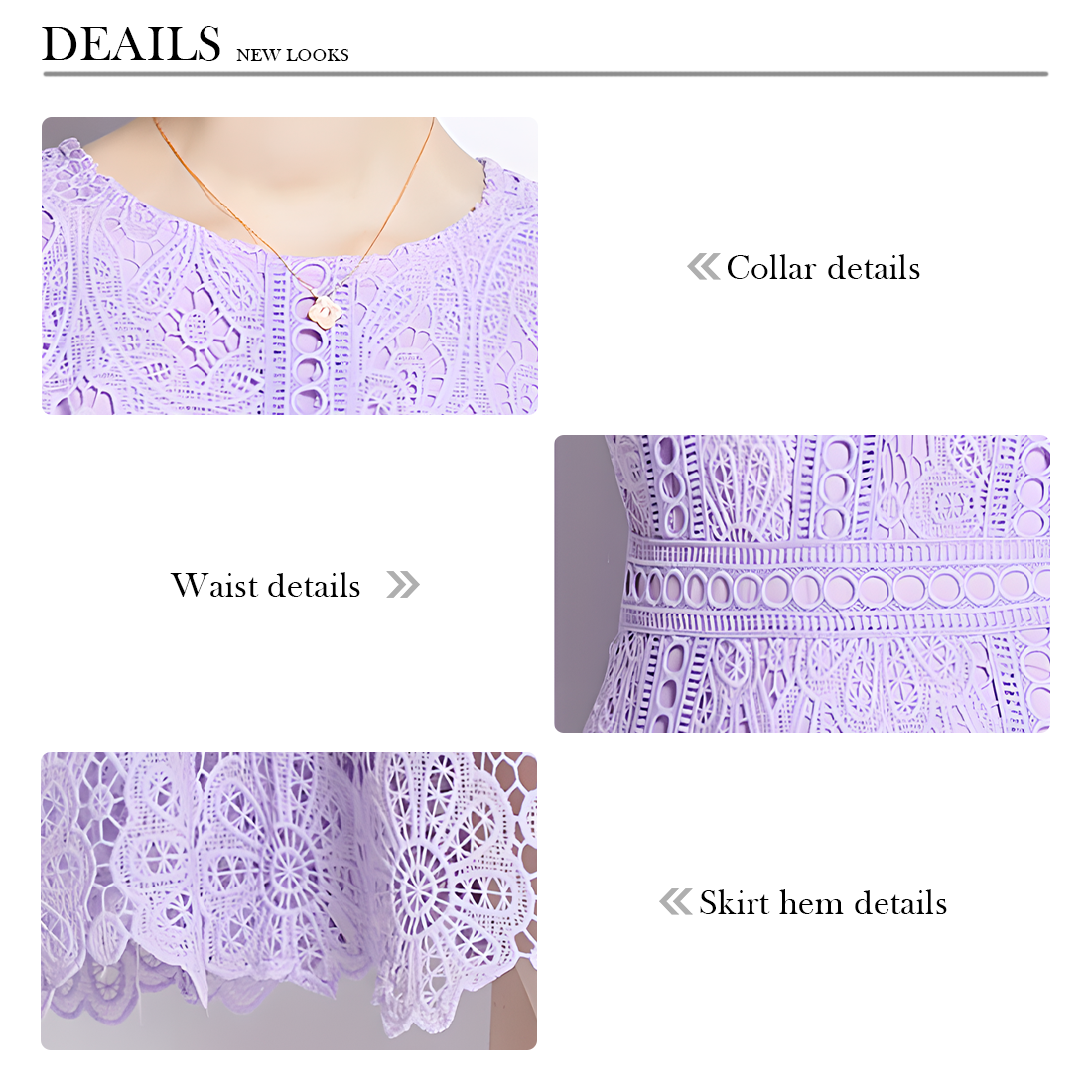 Charming Floral Lace Midi Dress