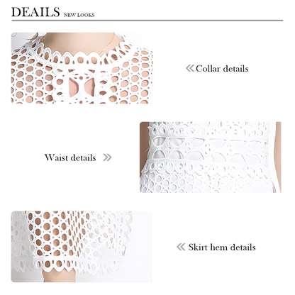 Fashion Lace Cut-Out Sleeveless Slit Dress