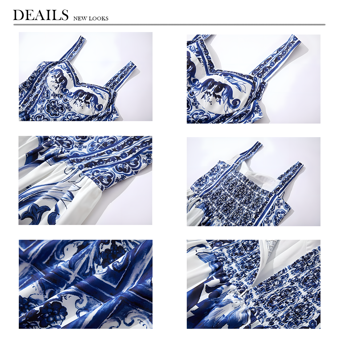 Charming Floral Printed Inspired Spaghetti Strap Midi Dress