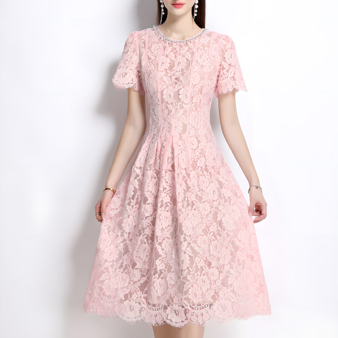 Charming Lace Dress with Delicate Details