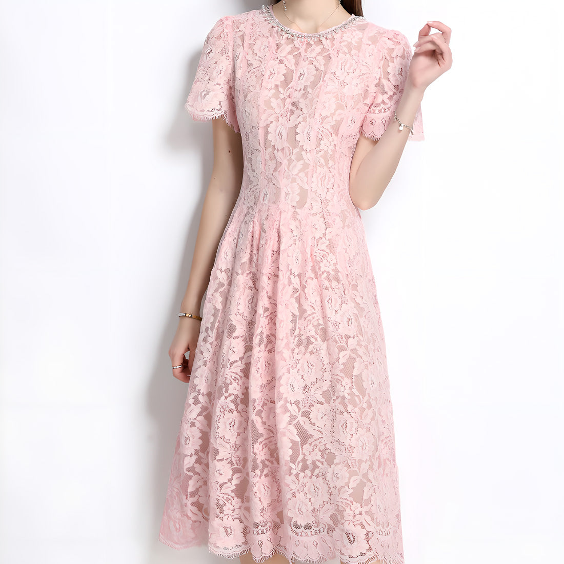 Charming Lace Dress with Delicate Details