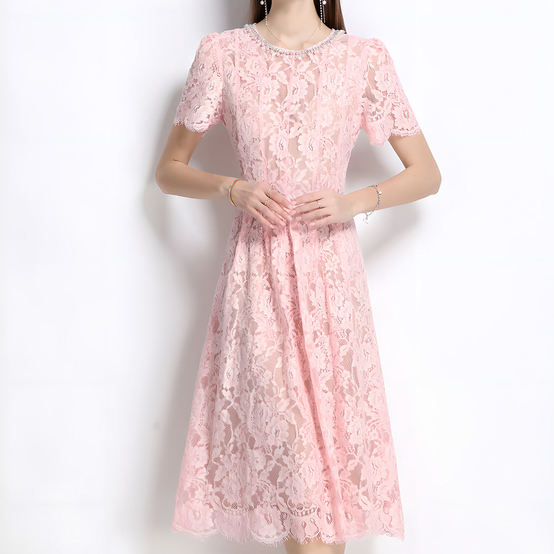 Charming Lace Dress with Delicate Details
