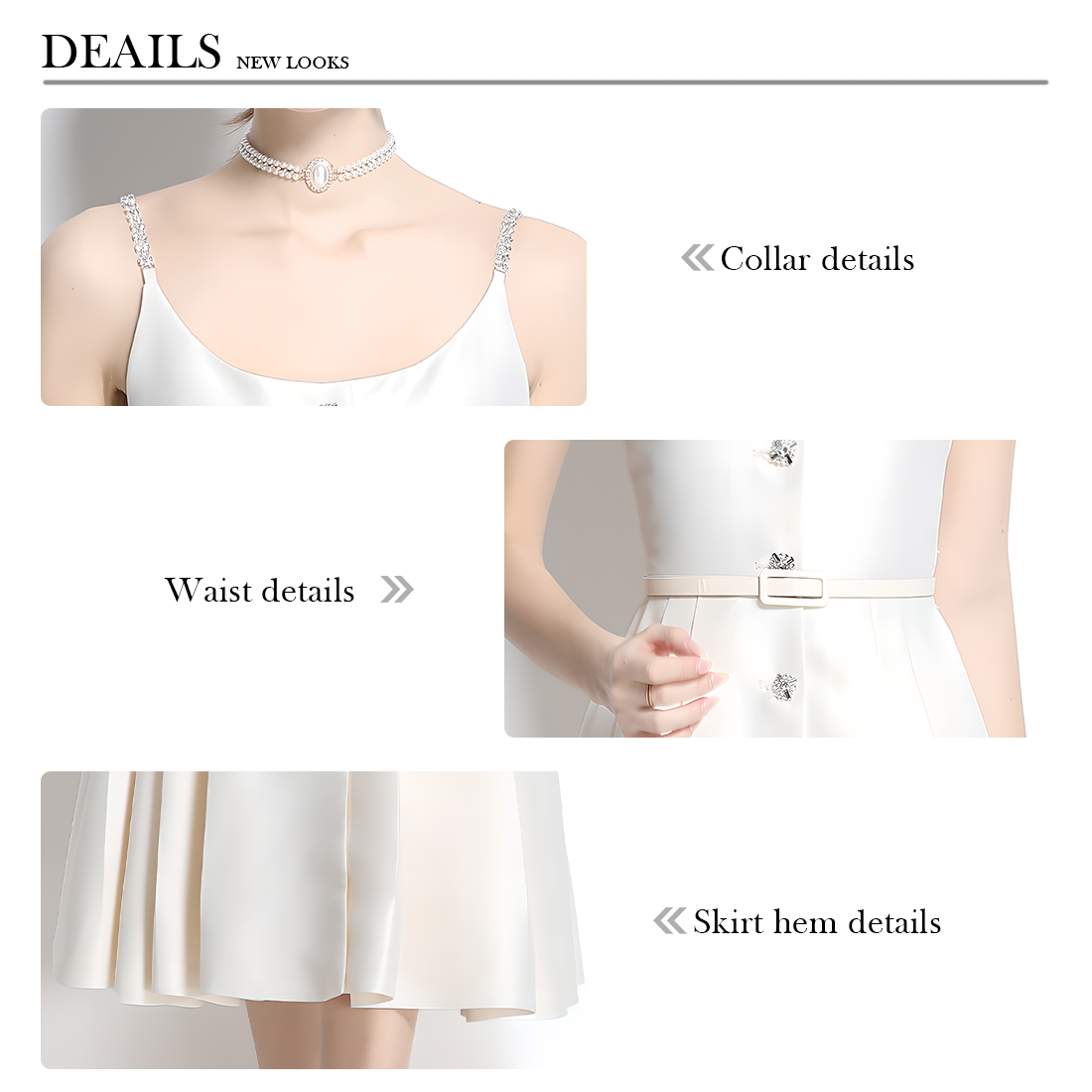 Luxury Midi Dress with Crystal-Embellished Straps