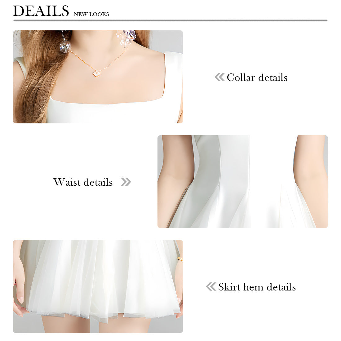 White Sleek High-Waist Mesh Dress